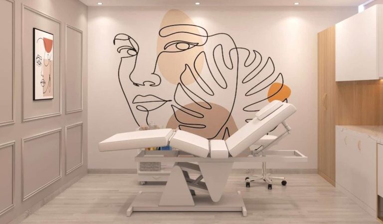 Relaxing treatment room at Let’s Face It med spa in denver co